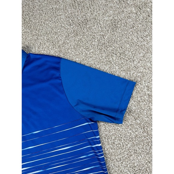 Oakley Hydrolix Polo Shirt Mens Medium Blue Short Sleeve Regular Fit Golf Casual - Picture 3 of 10